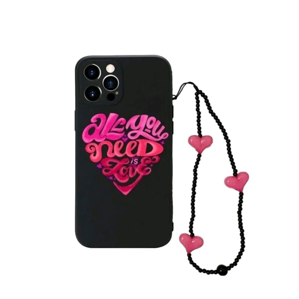 For IPhone 12 Mini Phone Case Anti Shock Hard Case with Heart Design